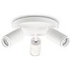 BOYIR Lampada Faretti da Soffitto LED Orientabili, Faretti da Parete Interno GU10 Bianco, Moderna Plafoniera LED Faretti 3 Luce, Faretto da Parete Interno per Barra, Cameretta, Cucina, Senza Lampadina