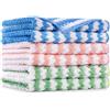 Vicloon Asciugamani da Cucina, 6 Pezzi 30X30CM Strofinacci Cucina, Panno di Pulizia in Microfibra Molto Assorbente, Panni da Cucina Riutilizzabili, 3 Colori