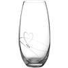 DIAMANTE Vaso a botte 'Romance' - Vaso in cristallo tagliato a mano con cristalli - 25 cm