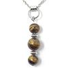 Handmade Collana da donna in acciaio inox con pendente in pietre naturali dallo stile raffinato e senza tempo