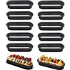 Tiamu 12 Pezzi Anelli Ovali per Crostate Resistenti al Forato - Mousse Antiaderente Bakeware - Stampo Mini Torta - Crostata Anelli