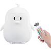Tekemai Grande taglia Luce Notturna Bambini, Lampada USB Ricaricabile per Neonati, Touch abat jour da comodino bambino, 9 colori luce da notte, telecomando lampade bambini, Regali - Grande Pinguino