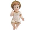 DRW Bambino Gesù Abito con Corona in Resina Dipinto a Mano 25 cm