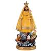 DRW Statuetta vergine della carità del rame giallo in resina dipinta a mano (30 cm)