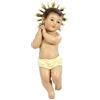 DRW Gesù Bambino con Corona in Metallo in Resina Dipinto a Mano 13 cm