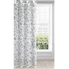 Eurofirany Jenny 401381 - Tenda trasparente con occhielli, 1 pezzo, effetto lino, per soggiorno, cucina, camera da letto, camera dei bambini, 140 x 250 cm, bianco e blu