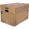 Bankers Box 6208201 Confezione da 10 Scatole in Cartone con Maniglie per Trasloco, Stoccaggio e Trasporto Ultraresistenti, Doppio Canale Rinforzato, 45 Litri, Marrone, 50 x 30 x 30 cm