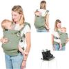 Babymoov Marsupio Fisiologico, che si evolve in un rialzo sedia Moov & Boost - Sage Green