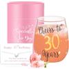 Yalucky Golden Stemless Bicchieri da vino Ideali per 30°, 40°, 50° compleanno, regali per uomini e donne, feste, matrimoni, anniversari