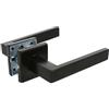 Amig - Set di maniglie con rosetta interna per porte - mod. SUKI - 54 x 54 mm - Quadretto da 8 mm - Design elegante e semplice - Acciaio inossidabile nero