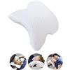 MINGZE multifunzione Ad Arco Memory Foam Cuscino A Rimbalzo Lento in Cotone, Neck Pillow per Cervicale Anti-Pressione Confortevole per traversine Laterali Protezione del Collo della Mano