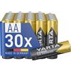 VARTA Batterie AA, confezione da 30, pile Power on Demand, Alcaline, 1,5V, pacco di stoccaggio, per accessori computer, dispositivi Smart Home, Made in Germany [Esclusivo su Amazon]