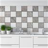 CREARREDA Piastrelle Adesive per Cucina, Bagno e Box Doccia Mattonelle Adesive Marmo Grigio, 20 Pz 20_x_20 cm, Impermeabile Vinile Autoadesivo Decorazioni per Bagno e Cucina, Made in Italy