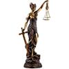 DRW Statuetta Dea della Giustizia in resina dipinta a mano, 40 cm