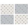 Cooksmart - Confezione da 4 tovagliette all'Americana, Blue, Each Mat Measures 29 x 21.5cm