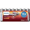 Philips Batterie Philips Value Pack AA - Batterie in confezione da 16 pezzi - Batterie alcaline - LR6 - Durata fino a 10 anni - Adatte a vari dispositivi - Senza cadmio e mercurio