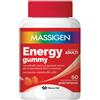 MARCO VITI FARMACEUTICI SpA Massigen Energy Gummy 60 Caramelle Gommose - Caramelle Energetiche con Guaranà e Vitamine B6 e B12, Gusto Lampone