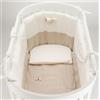 Nanan Set Piumone Letto Ovale Nanan Tato Bianco, tortora