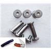 MYIW 10 serie / sacco diy coltello gestire a testa piatta plum blossom scopare, tattica coltello - acciaio inossidabile ced coltello shaft viti