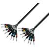 Adam Hall Cables 3 STAR L8 PP 0300 - Cavo multipolare 8 x jack mono da 6,3 mm a 8 x jack mono da 6,3 mm 3 m