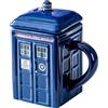 ZONSUSE Dr Who Tardis Tazza e coperchio,Tazzine Caffe Particolari,Tazze Colazione, Regali di Compleanno, Natale e Anniversario per i Fan, Gli Amici e la Famiglia di Doctor Who, 450ML (Stile D2)
