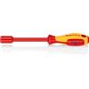 KNIPEX Chiave a bocca esagonale con impugnatura giraviti isolati con manici rivestiti in materiale bicomponente, collaudati VDE 237, 98 03 12