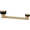EVI Herrajes | Fermaporta con fermo gireole| Per porta fino a 100mm di spessore |Ottone Opaco con Gomma Nera di Silicone Naturale | Compresi utensile, vite + tassello di fissaggio| I-253LMT