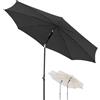 doppler ombrellone Rethink Ø 200 cm, Grigio scuro, copertura, UV 50+ | Ombrellone tondo giardino e balcone, 100% poliestere riciclato, apertura manuale, inclinabile e regolabile in altezza
