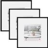 Walther designCornice per Quadri Nera 20 x 20 cm Confezione da 3, Cornice in plastica Galeria KB220H3