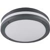 Trio Leuchten Piave 676960142 - Plafoniera a LED per esterni, in plastica, con LED da 12 Watt, con sensore di movimento