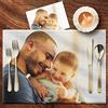 VEELU Tovagliette Americane Personalizzate con Foto, Tovagliette Colazione, Tovagliette Cotone Asilo, Idee Regalo Casa