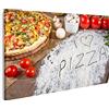 islandburner Quadro Moderno Amo la Pizza Scritta nella Farina Stampa su Tela - Quadri Moderni x poltrone Salotto Cucina mobili Ufficio casa - Fotografica Formato XXL GNQ