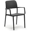 NARDI BORA ANTRACITE SEDIA BORA ARMCHAIR ANTRACITE CON BRACCIOLI