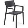 NARDI TRILL ARMCHAIR ANTRACITE SEDIA TRILL ARMCHAIR ANTRACITE