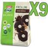 ENERZONA Kit Super Risparmio con 9 Sacchetti di Enerzona Frollini da 250 Grammi gusto Fondente Intenso