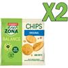 ENERZONA CHIPS 40-30-30 gusto CLASSICO - Kit con 2 sacchetti da 23 grammi di patatine NON FRITTE