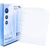 RAYLU PAPER - Buste Perforate Trasparenti Folio, 100 Pezzi, Buste Trasparenti per Documenti, Sacchetti in Plastica con Foratura Universale e Apertura Superiore (Pelle d'Arancia, Folio - 60 micron)