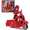 Bandai - Miraculous - Scooter Miraculous Switch'n Go + Bambola inclusa Ladybug Lucky Charm con casco - Pacchetto Scooter formato yo-yo e Bambola 26cm - Giocattolo per Bambini dai 4 anni in su - P50668