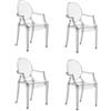 KARTELL set da 4 sedie LOUIS GHOST - 4x4852-J1