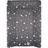 babyCalin Fasciatoio Luxury Star Grigio Scuro 50 x 70 cm - Con tabella delle altezze stampata