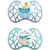 Nuvita Succhietto AIR 55 con Tettarella Simmetrica 0-6m+ colore Blu e Tiffany, 2 succhietti