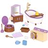 Li'L Woodzeez - Set bagno e lavanderia - Mobili giocattolo - Playset per il bagno - Set di biancheria giocattolo - Piccolo playset per figurine - 3 anni +