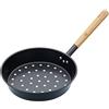 KitchenCraft Padella per arrostire in acciaio al carbonio, 27 cm (10,5), nero