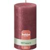 BOLSIUS - Candela rustica a pilastro Shimmer - Rosso - 13 cm - Confezione da 4 -Non gocciolante - Candele non profumate