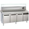 Banco Pizza Refrigerato 3 Porte Con Piano Granito e Vetrina Ingredienti 1/3 (7 x GN 1/3 + 1 x GN 1/2)