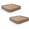 anaan Raft Mensola da Muro Piazza Legno Mensole da Parete Galleggiante Scaffale Parete Mensole Sospese Ripiani per candela piante foto Decorazione moderno Design Set 2 (Piazza 12cm)
