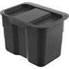 NINKA BioBin - Pattumiera piccola con coperchio, 4,2 litri, in plastica, colore: Grigio scuro