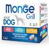 Monge Grill Multipack Dog (manzo, merluzzo, pollo, tacchino) - 12 bustine da 100gr.