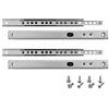 HELPMATE Guide per cassetti, 17 mm, lunghezza 182 mm, set da 4 paia, estraibili per cassetti, guide per cassetti, in acciaio zincato, colore argento, con materiale di fissaggio incluso