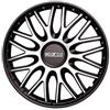 Sparco SPC1596SVBK Set Copricerchi 4 Pezzi Roma 15 Pollici Argento/Nero